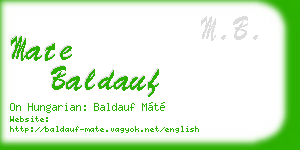 mate baldauf business card