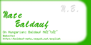 mate baldauf business card